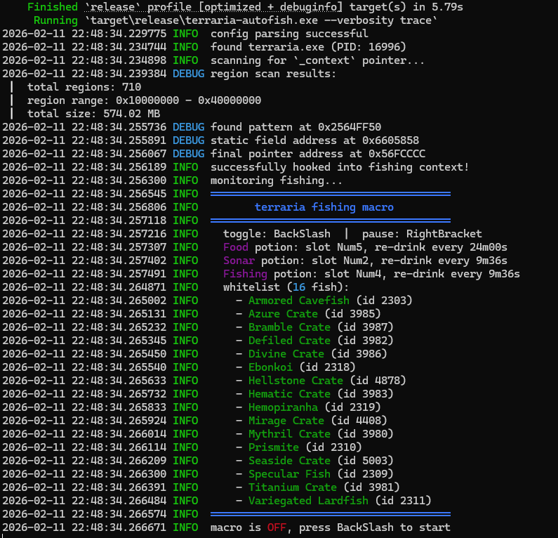 automating terraria fishing with rust and memory manipulation | Gustavo ...