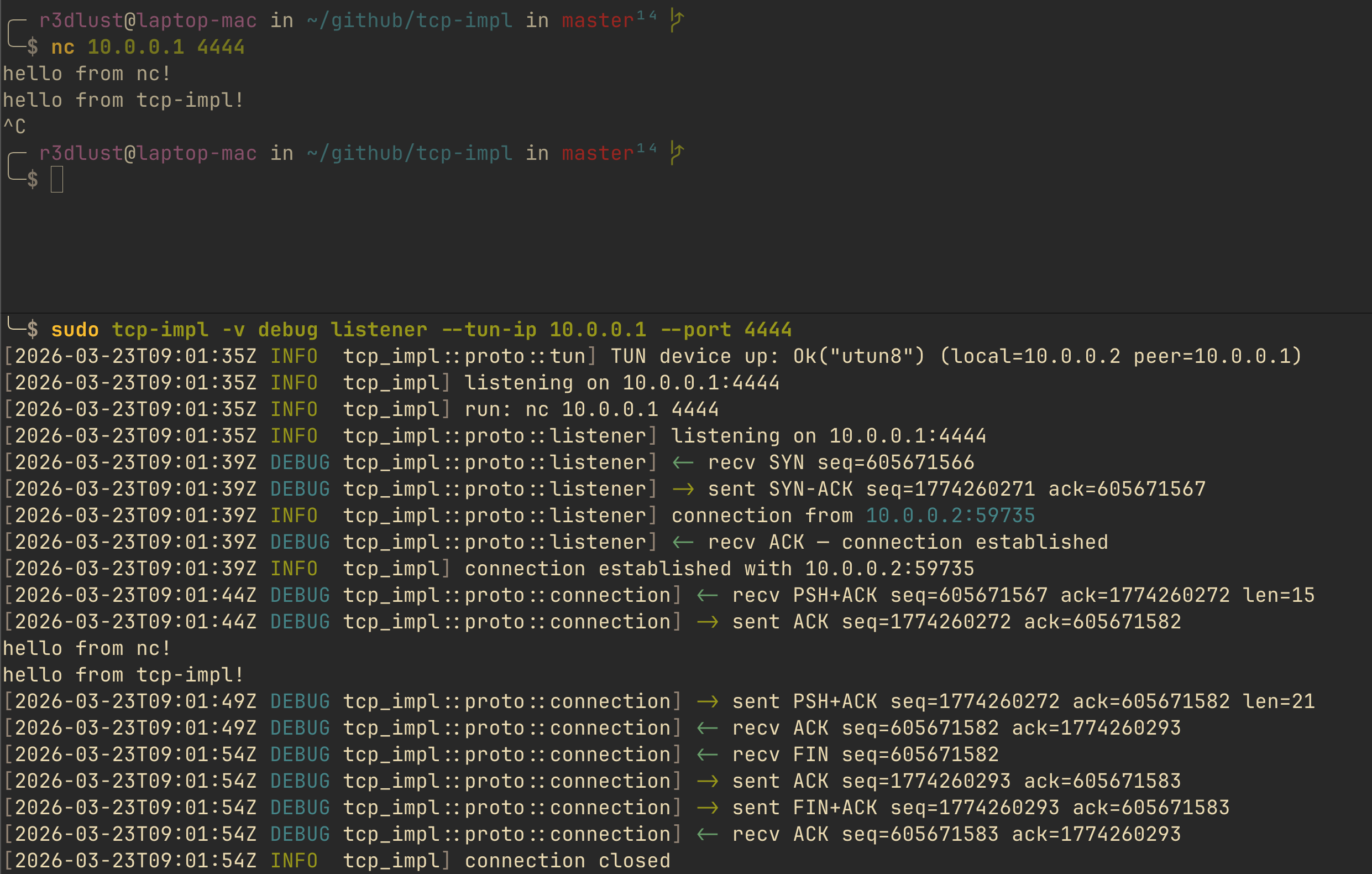 tcp from scratch, over a tun device, in rust | Gustavo Widman
