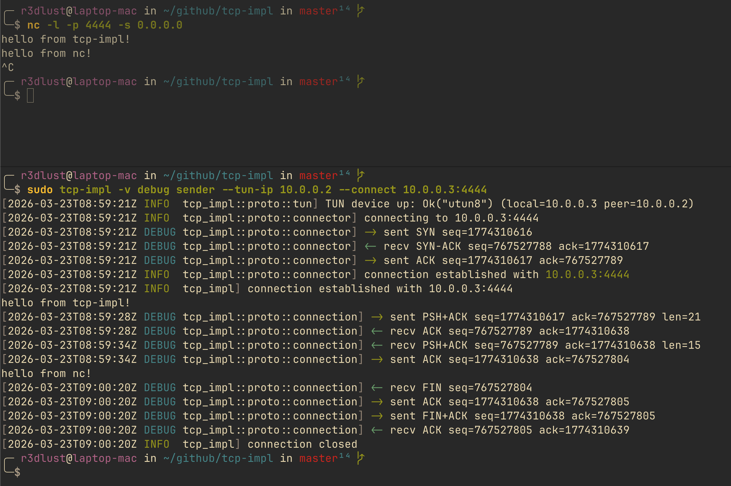 tcp from scratch, over a tun device, in rust | Gustavo Widman